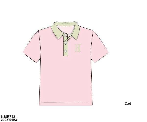 Pre Order 133: Russell Roses & Stripes- Boys/Dad Knit Polo