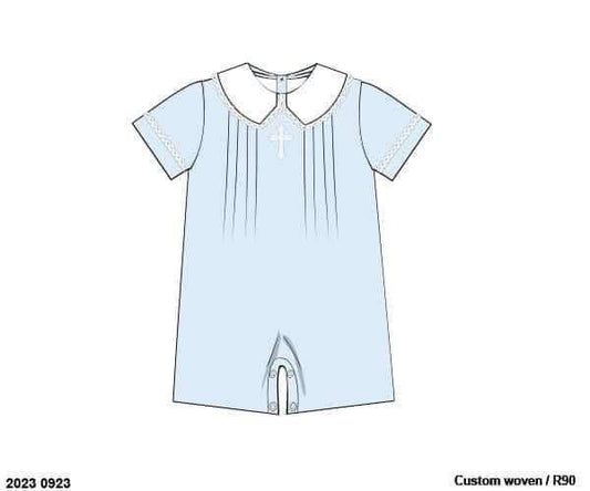 RTS: Redeemed- Boys Woven Romper