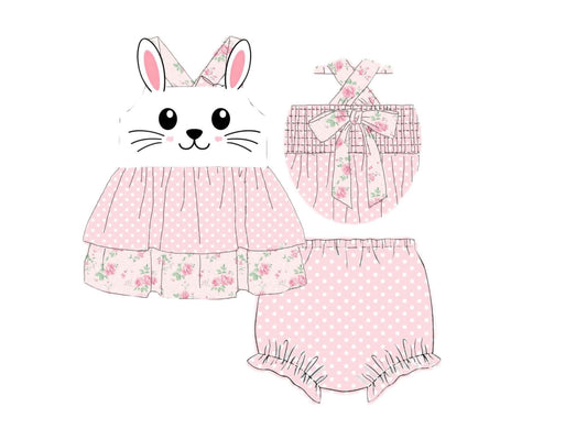 Special Pricing 2.0: Hoppy Face- Girls Woven Bloomer Set