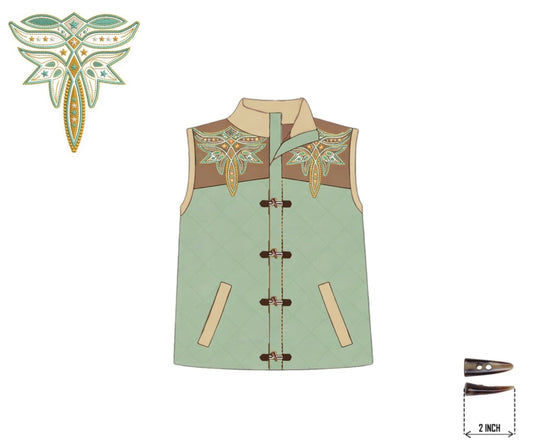 Honey 3: Homestead- Boots: Adult/Mini Quilted Embriodered Vest