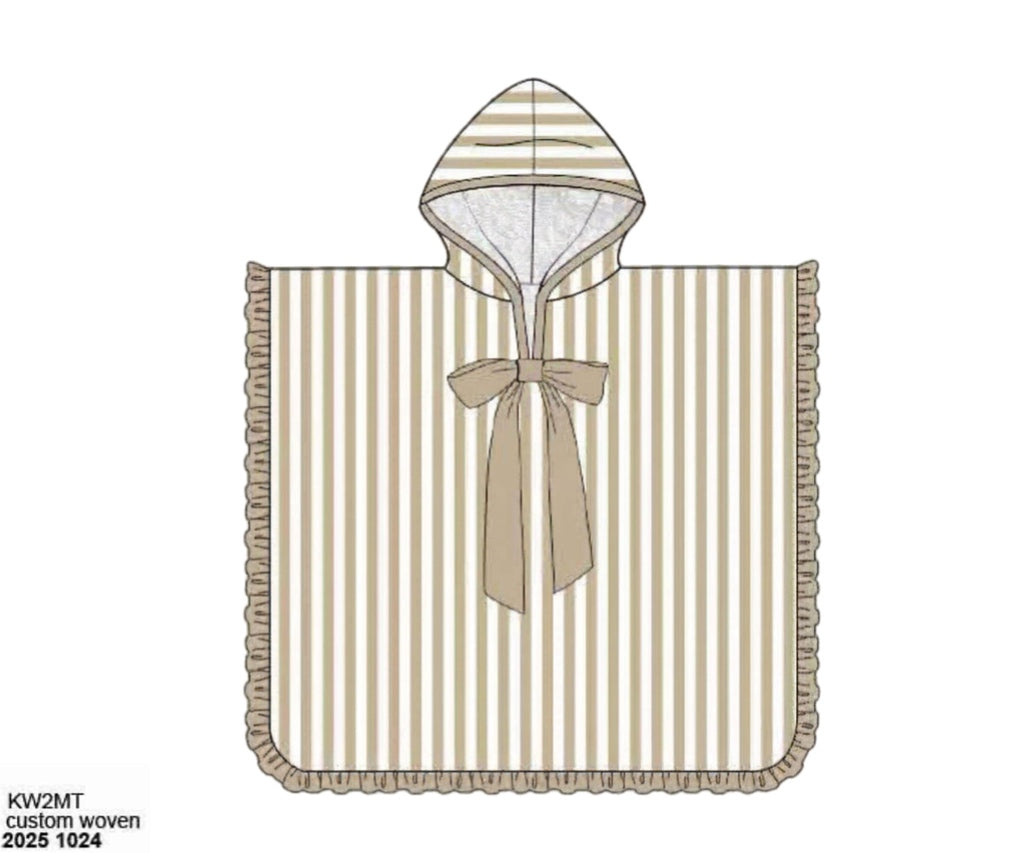 RTS: Caicos Stripe - Girls Hooded Towel