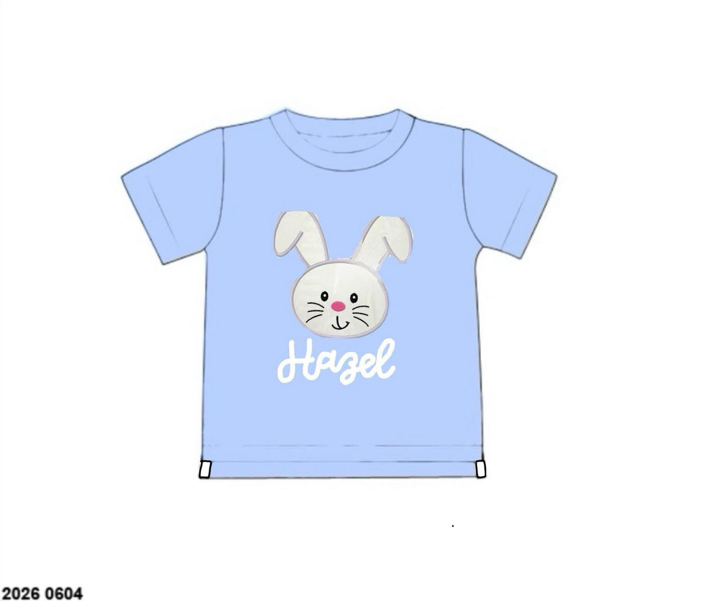 Pre Order 148: Lynn’s Ole Bunnies- Boys Appliqué Knit Shirt