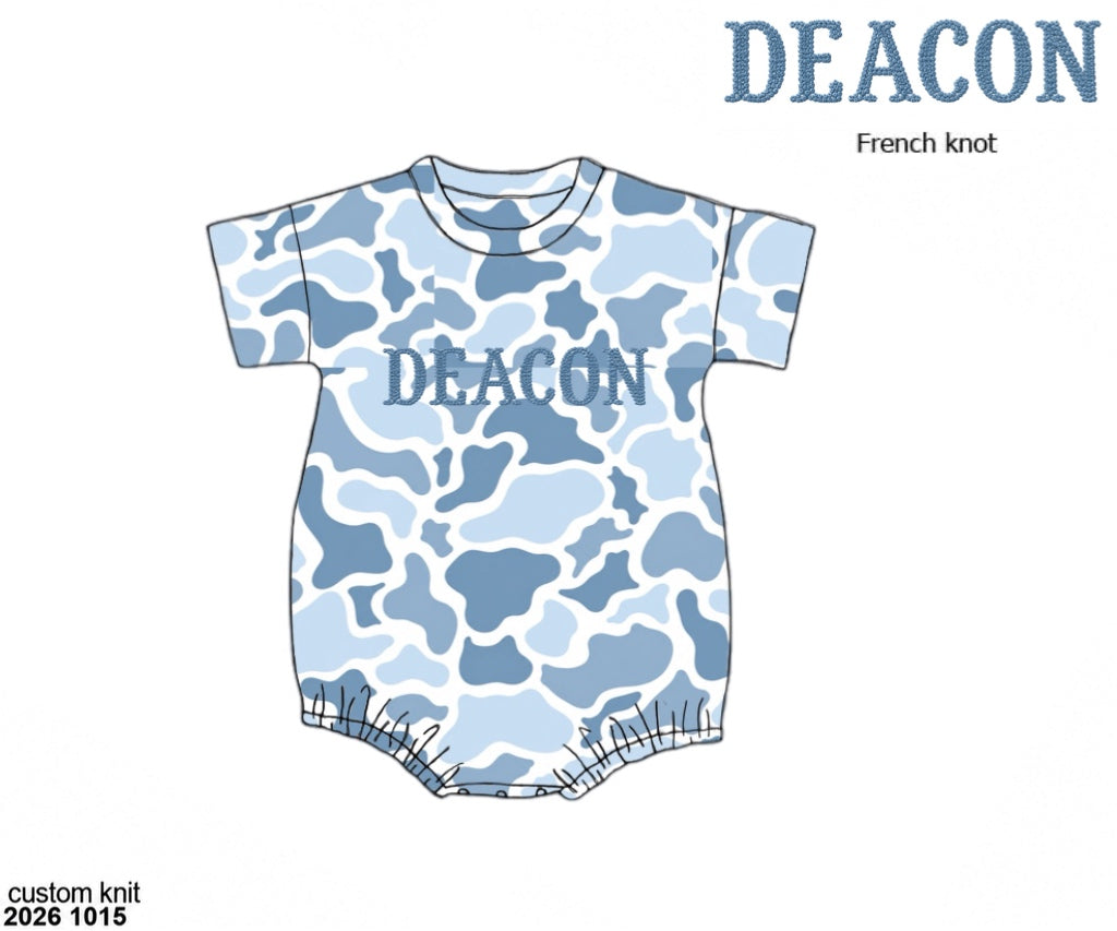 Camo Craze Flash Presale: Unisex Oversized French Knot Bubble- Blue