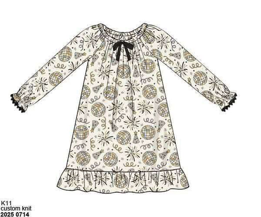 Pre Order 130: New Years Party!- Girls Knit Gown