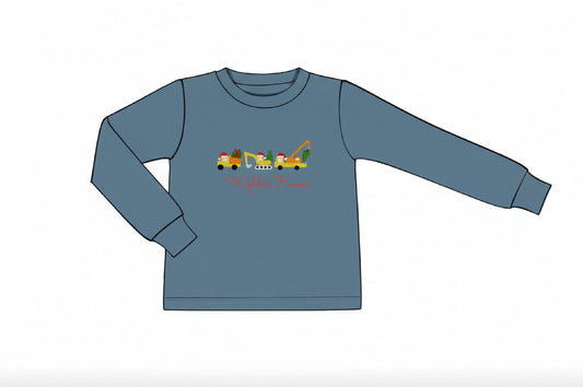 RTS: Christmas Shirt Only-Boys Construction “Wylder Knox”