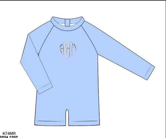 RTS: Chandler Bows- Boys 1pc Rash Guard Swim "HHM"