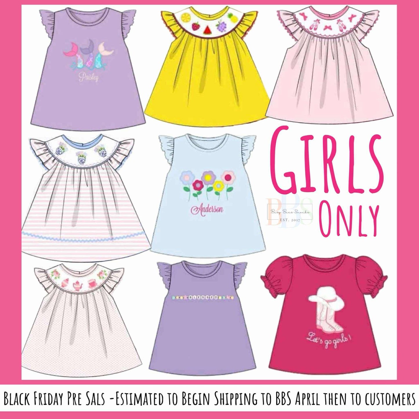 RTS: For the Girls- Smocked Ballet Knit Shirt