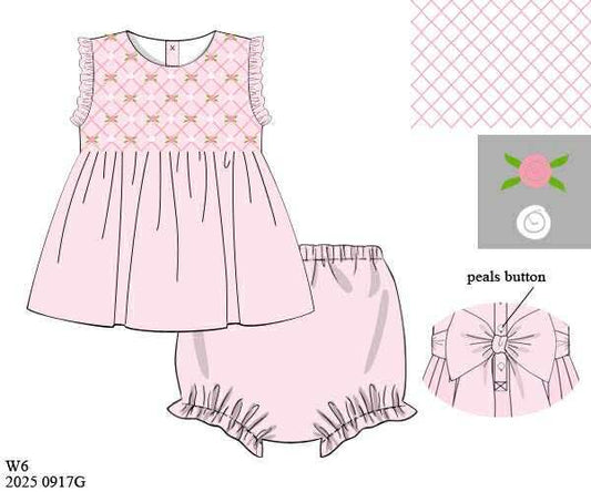 Pre Order 133: Just Girly Things- Girls Woven Bloomer Set