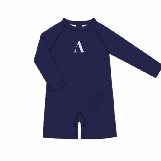 RTS: Navy Swim- Boys 1pc Rash Guard Swim “A”