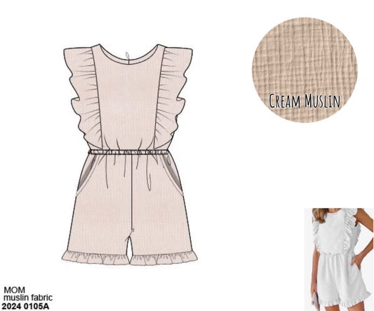 RTS: Muslin- Mom/Mini Short Romper