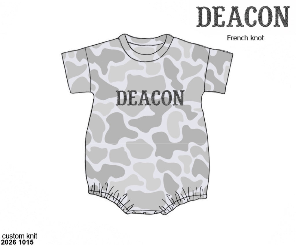 Camo Craze Flash Presale: Unisex Oversized French Knot Bubble- Gray