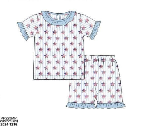 RTS: American Lounge- Girls Stars 2pc Knit Lounge Set