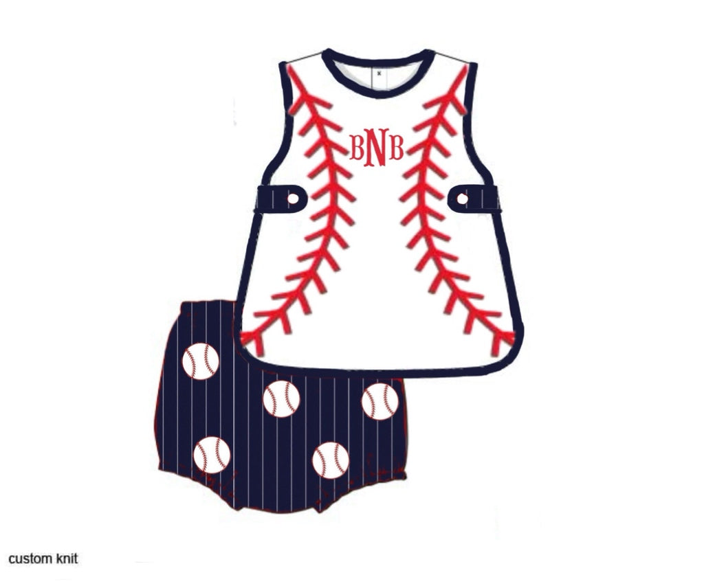 Special Pricing 2.0: Navy Baseball- Unisex Knit Apron Set