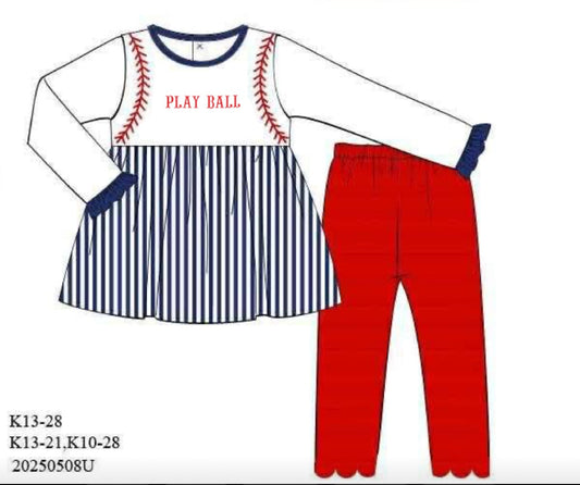 RTS: All Star Stripes- Girls Knit Legging Set