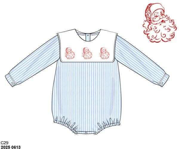 RTS: Dear Santa- Boys Embroidered Bubble