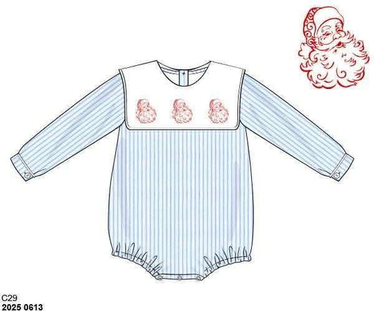 RTS: Dear Santa- Boys Embroidered Bubble