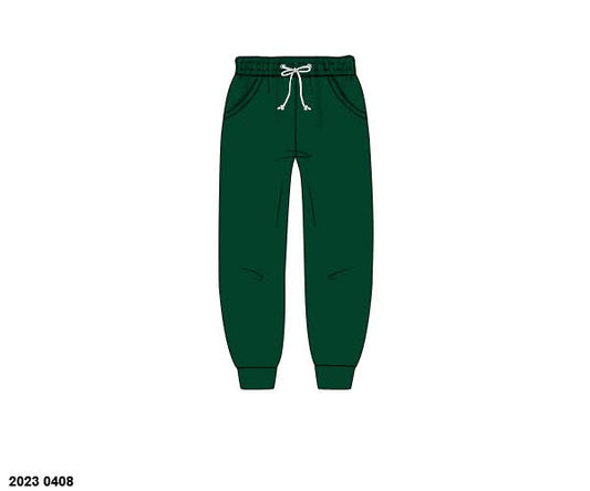 RTS: Boys Knit Joggers- Hunter Green