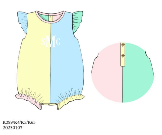 Pre Order 135: Sellers Colorblock- Girls Knit Bubble