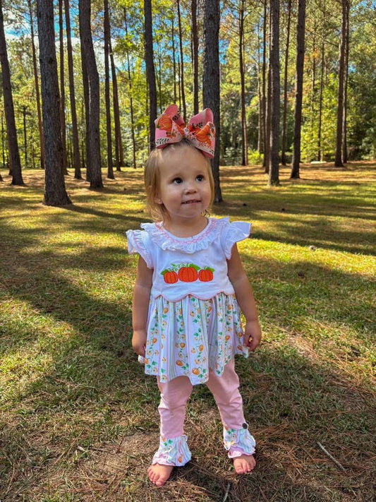 RTS: Pumpkin Patch- Girls Knit Pant Set