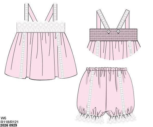 Pre Order 152: Girls Only- Pretty In Pink Bubble Short Set