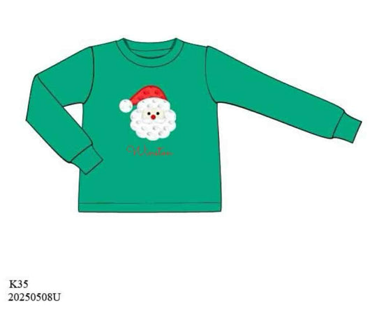 RTS: Santa Dots- Boys Applique Shirt "Winston"