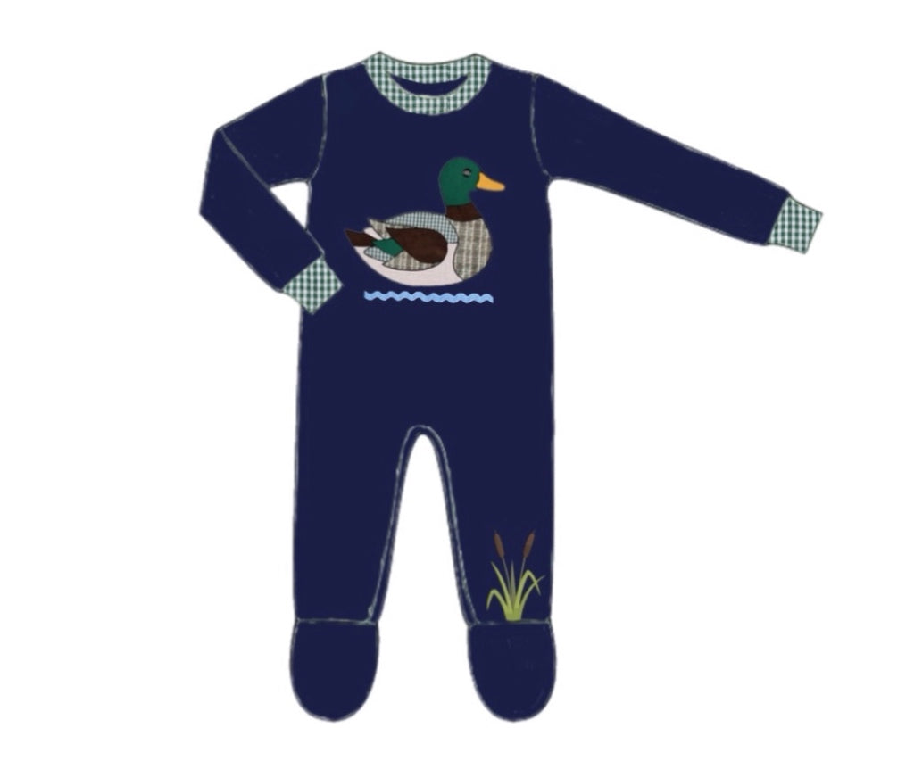 Honey 3: Homestead- Duck: Knit 1pc Appliqué Footie