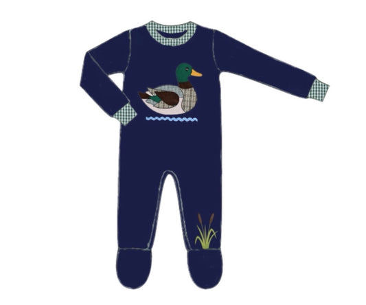Honey 3: Homestead- Duck: Knit 1pc Appliqué Footie