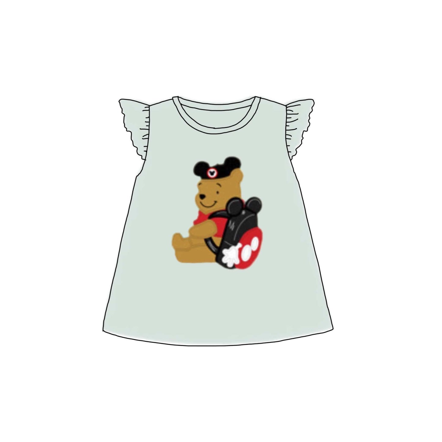 Pre Order 146: Characters- Girls Oh Bother! Appliqué Knit Shirt