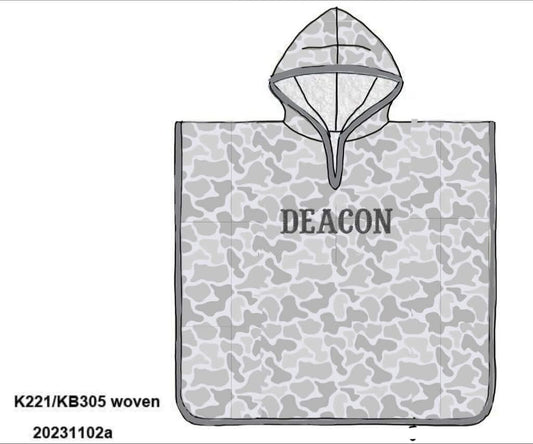 Camo Craze Flash Presale: Hooded Swim Cover Up- Gray