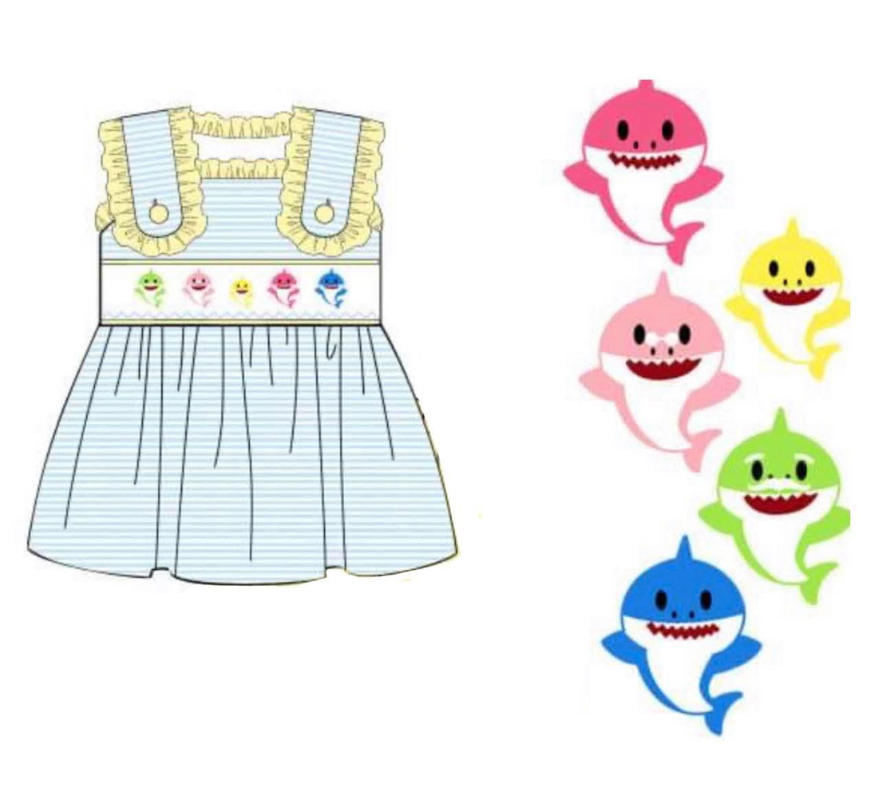 Pre Order 146: Characters- Girls "Doo Doo" Smocked Knit Shirt