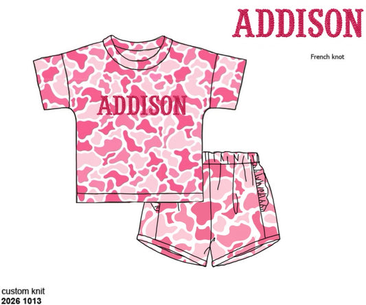 Camo Craze Flash Presale: Mom/Mini Oversized Tee Set- Pink