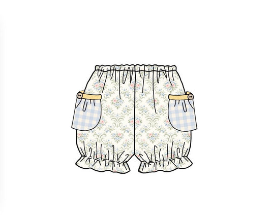 Honey 3: Homestead- Flowers: Girls Floral Woven Bubble Short