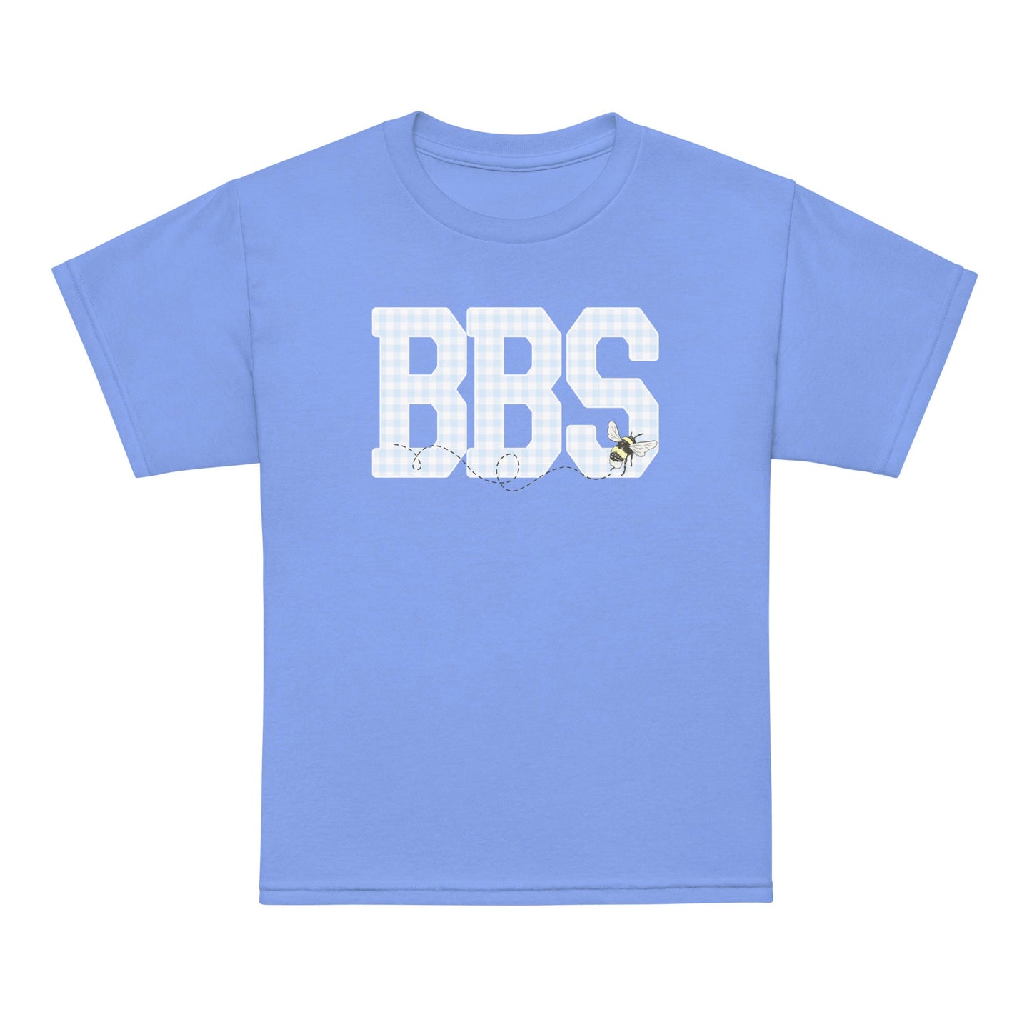 Exclusive BBS Graphic T-Shirt-  Blue Gingham BBS