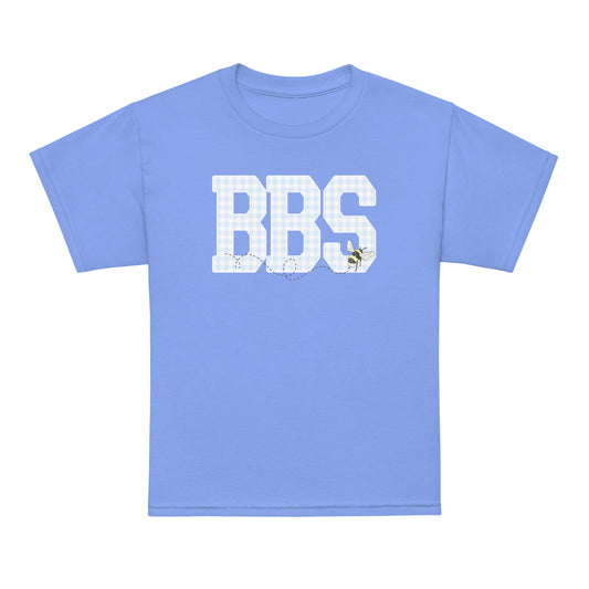 Exclusive BBS Graphic T-Shirt-  Blue Gingham BBS