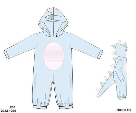 RTS: BBS Dress Up- Girls Dino Knit Romper