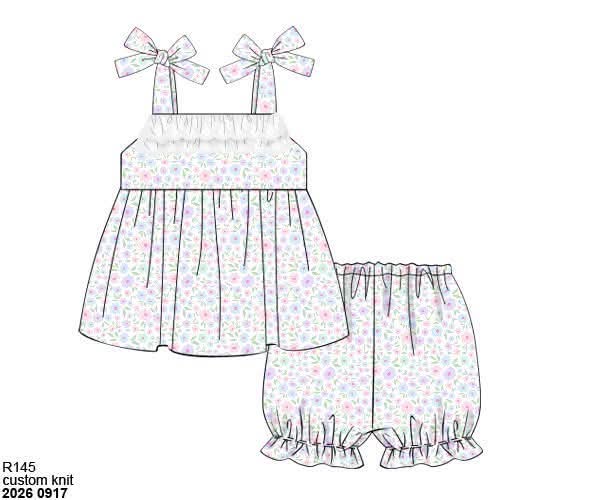 Pre Order 152: Girls Only- Blakey Floral Bubble Short Set