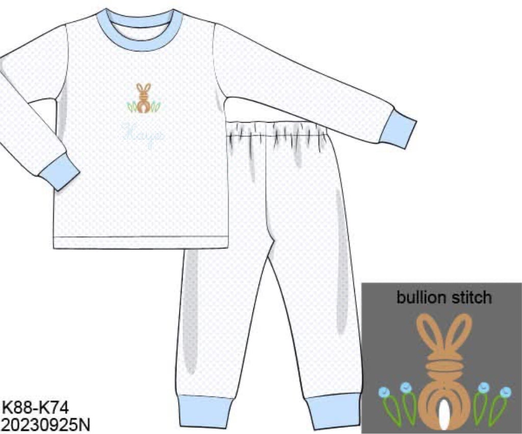 Pre Order 148: Easter Lounge- Boys Bullion Bunny Knit Lounge Set