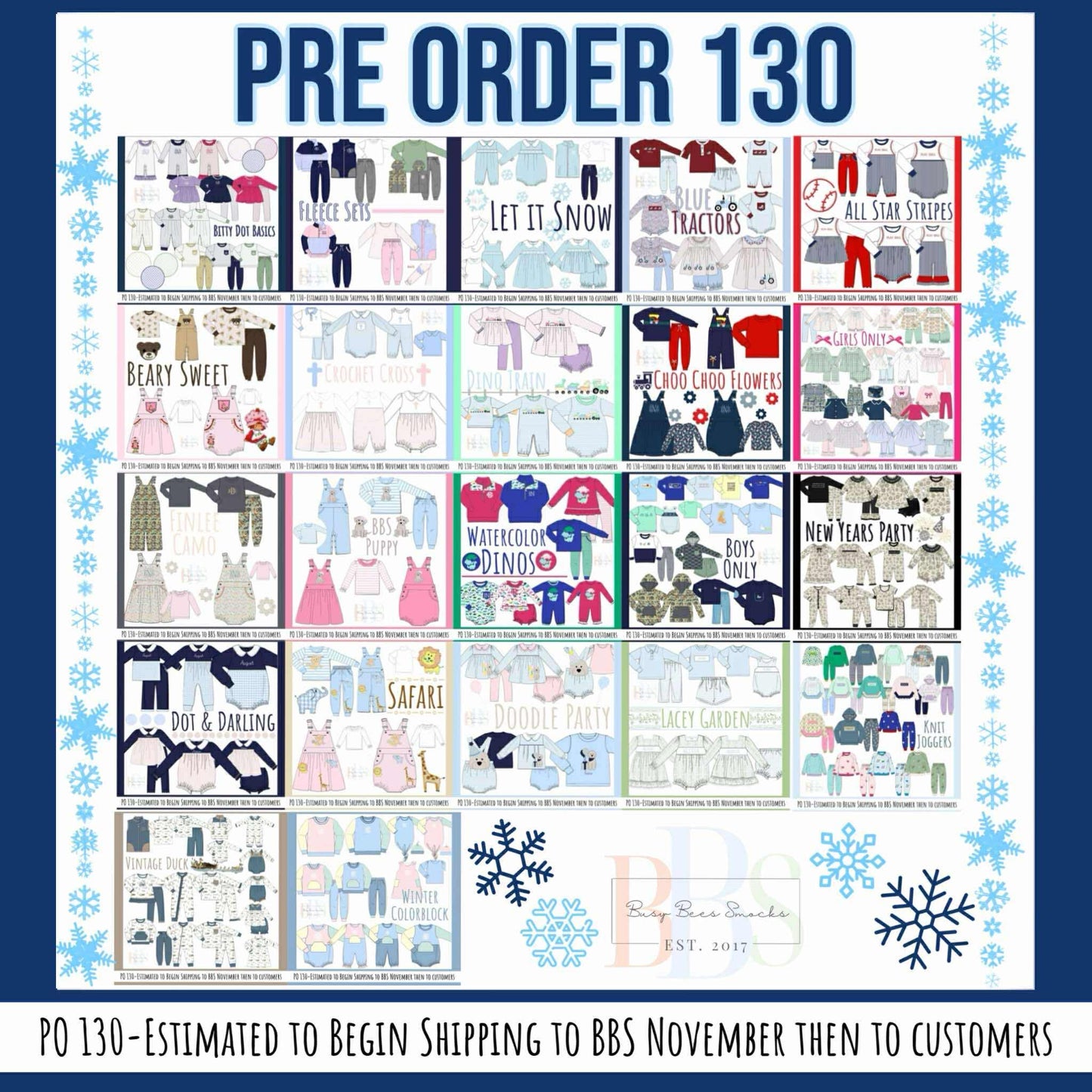 Pre Order 130 CLOSED. (Ships TO BBS warehouse in November then to customers.)