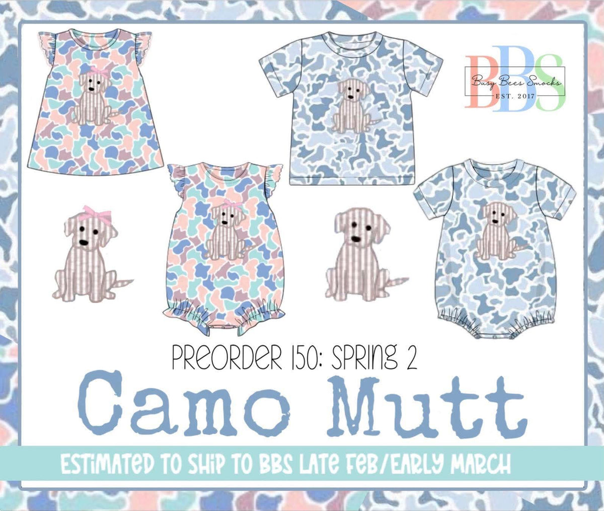 Pre Order 150: Camo Mutt- Boys Knit Bubble