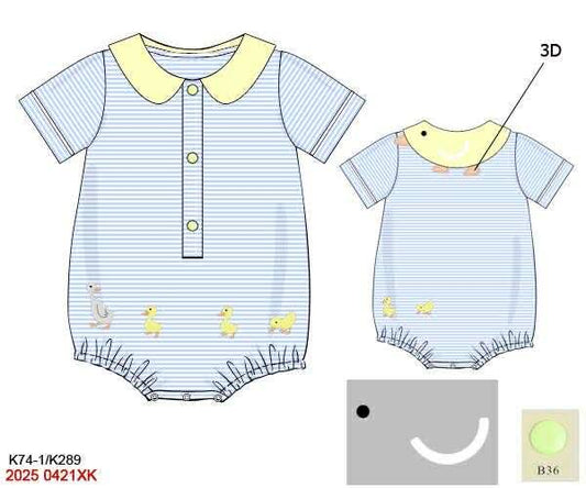 Pre Order 133: Quack, Quack, Collar- Boys Knit Bubble