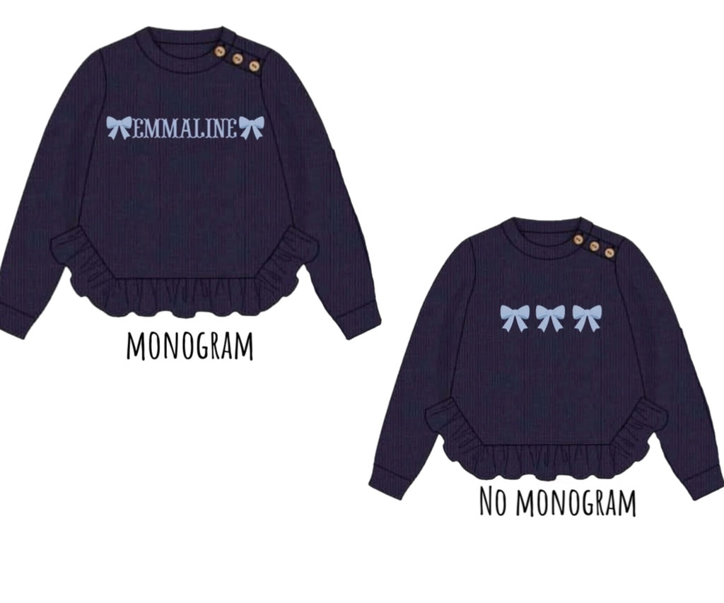 Pre Order 146: Sweaters- Girls Bow Sweater
