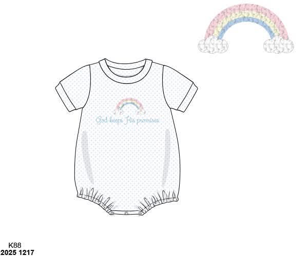 RTS: God's Promise- Boys Knit French Knot Bubble