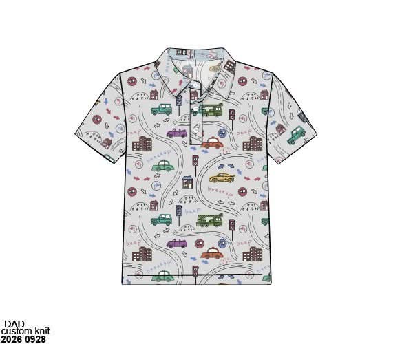 Pre Order 151: Athletic Sets & Polos- Boys Busy Street Polo