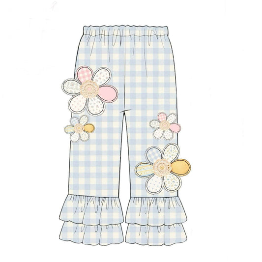 Honey 3: Homestead- Flowers: Girls Appliqué Woven Ruffle Pants