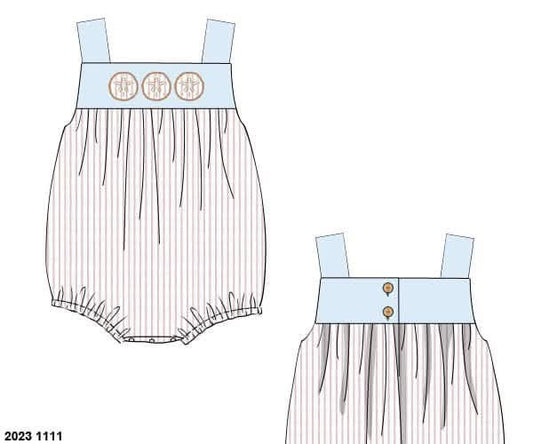 Pre Order 151: Dana's Dollars- Boys Embroidered Woven Bubble
