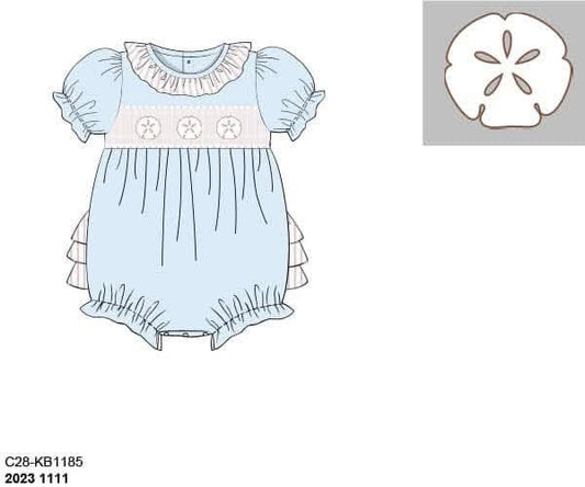 Pre Order 151: Dana's Dollars- Girl's Smocked Knit Bubble