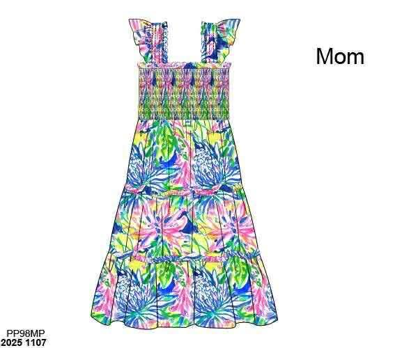 Pre Order 136: Tides & Turtles- Mom/Mini Knit Midi Dress