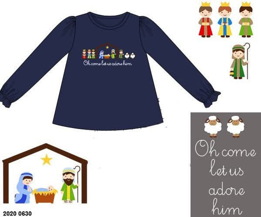 RTS: Christmas Shirt Only- Girls Adore Him Shirt