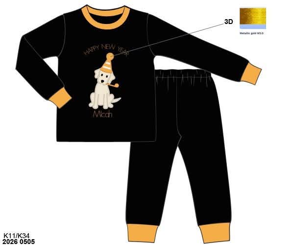 Pre Order 145: New Years Lounge- Boys Mutt Party Knit 2pc Set