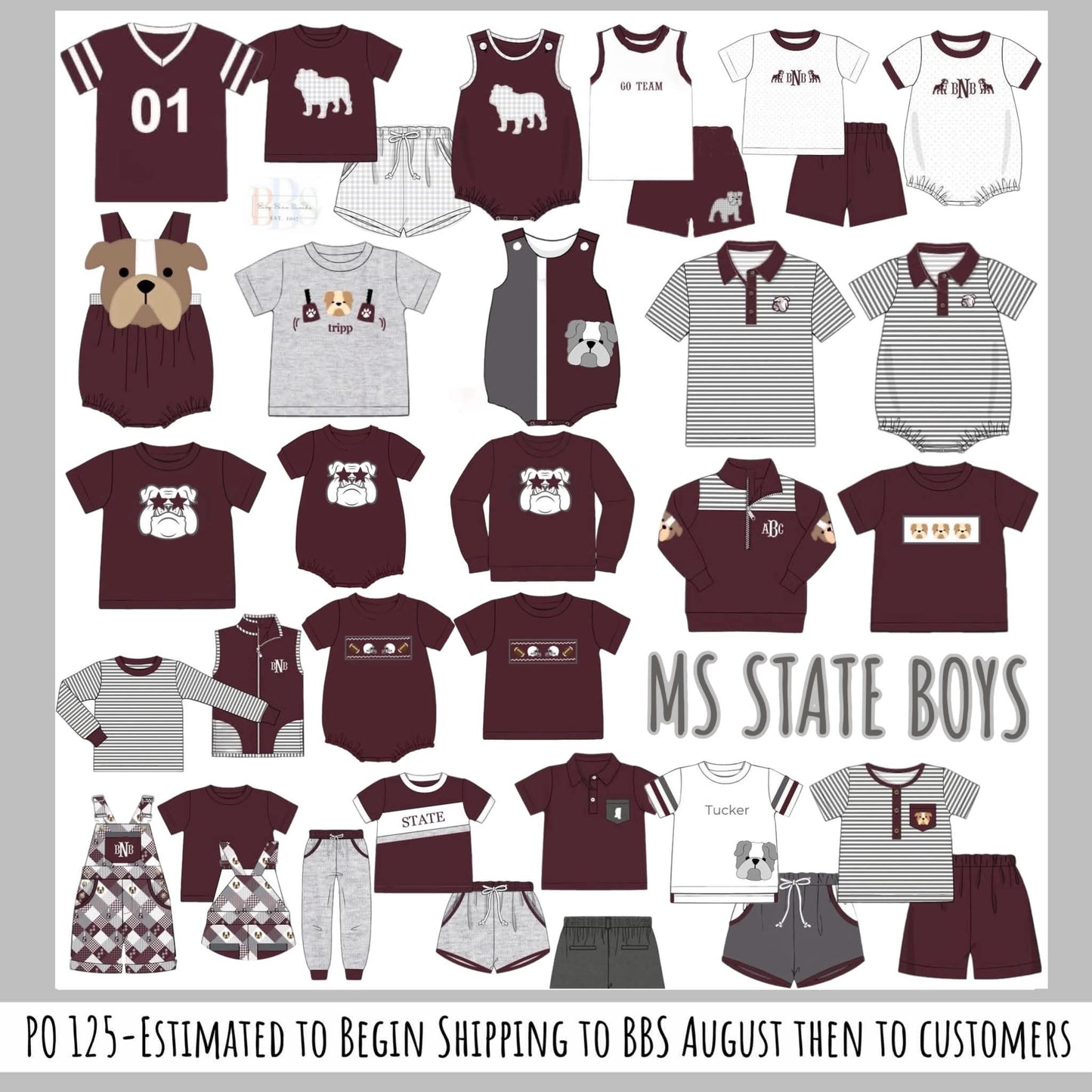 RTS: Parker Polos- Maroon & Gray Stripe Knit Polo